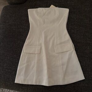 Peppermayo Strapless Cream Dress